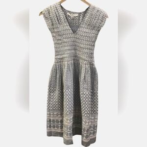 Max studio Polka dot smocked dress